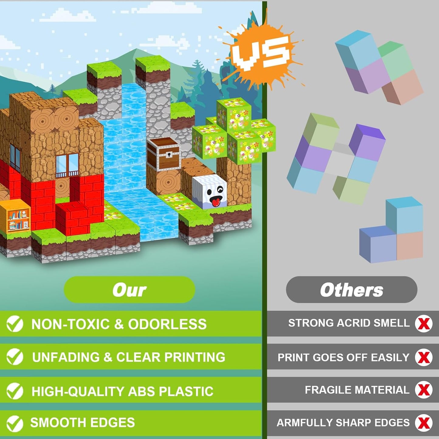 Minecraft Learning Magnetic building blocks