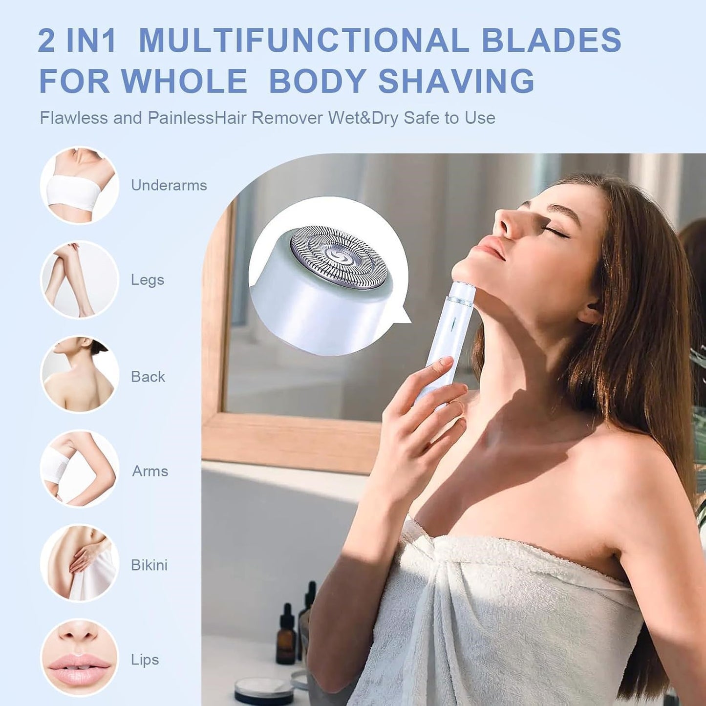 Everora 2-in-1 Body Shaver