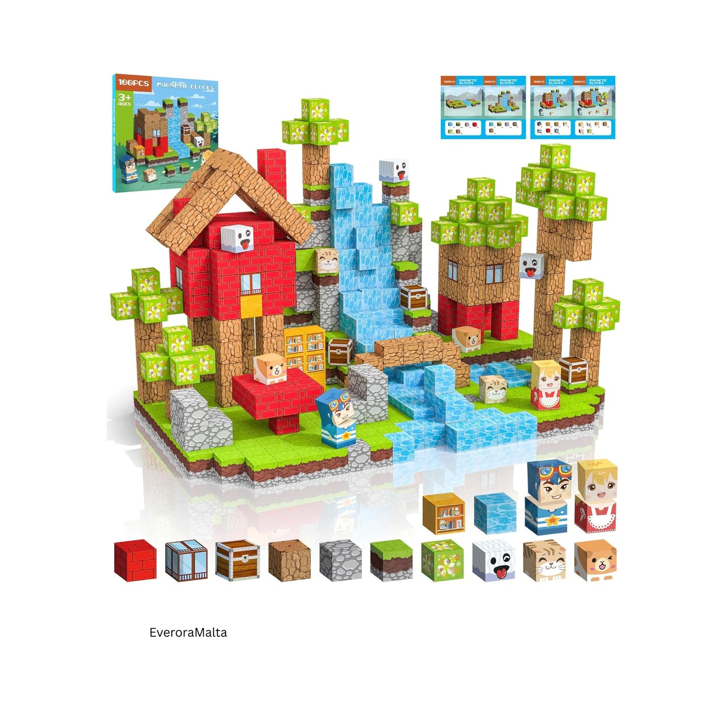 Minecraft Learning Magnetic building blocks