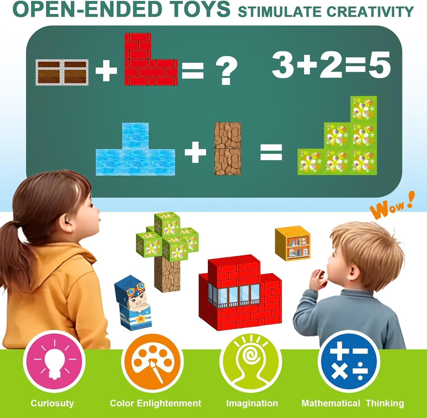 Minecraft Learning Magnetic building blocks